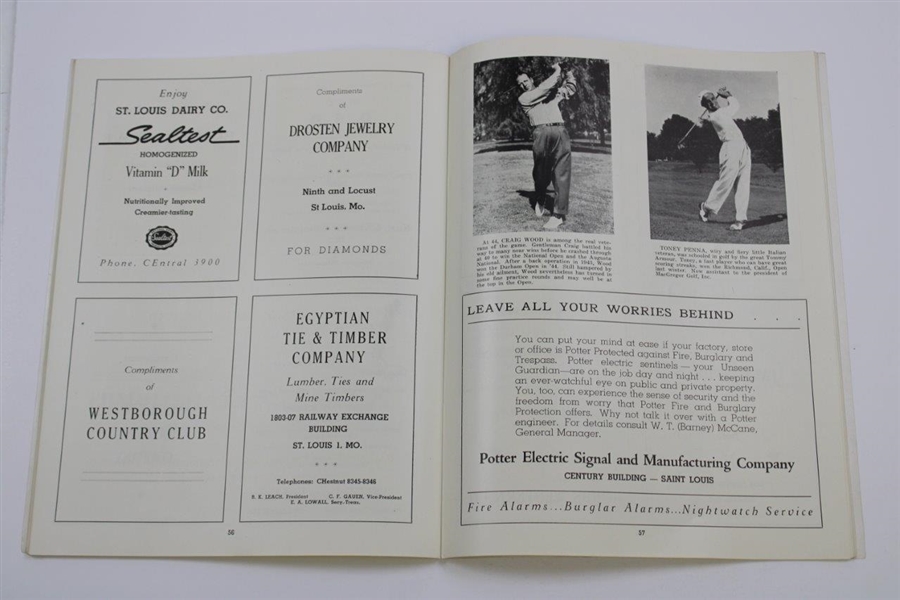 1946 Western Open Golf Championship at Sunset CC Program - Ben Hogan Winner