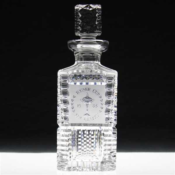 Hal Suttons 1985 Ryder Cup at The Belfry Team USA Member Crystal Whiskey Decanter