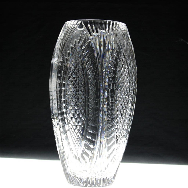 Hal Sutton's 1999 Ryder Cup at The Country Club Team USA Member Large Crystal Vase