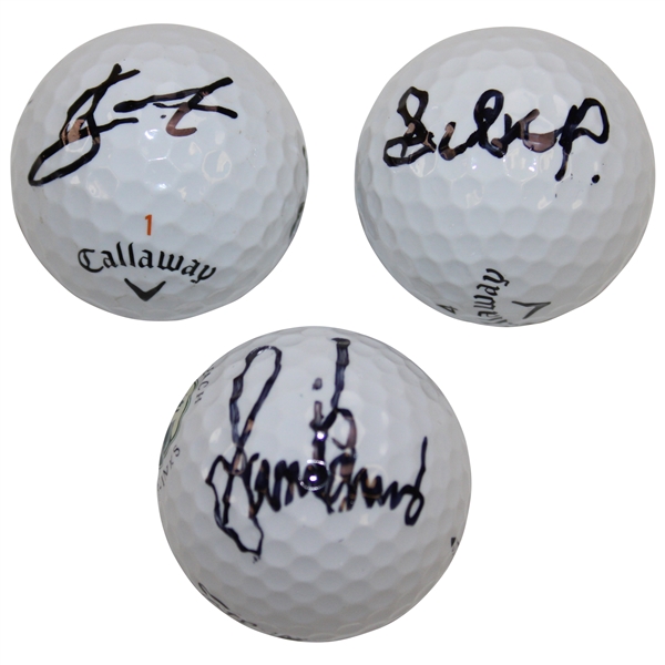 Byeong-Hun An, Sahith Theegala & Sam Burns Signed Golf Balls JSA ALOA