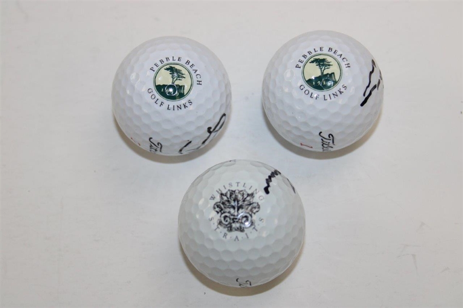 Lucas Glover, Si Woo Kim & Corey Conners Signed Golf Balls JSA ALOA
