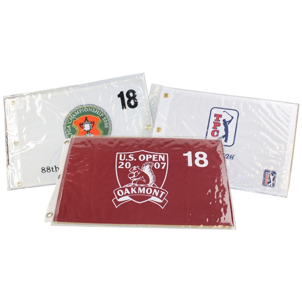2006 PGA Championship at Medinah, TPC Sawgrass & 2007 US Open at Oakmont Flags