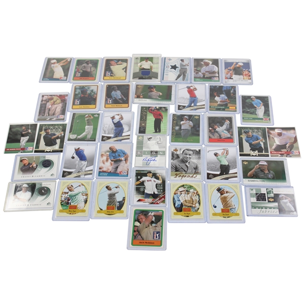 Thirty-Eight (38) Misc. Golf Cards Inc. Jones, Woods, Nicklaus, Hagen, Seve & more