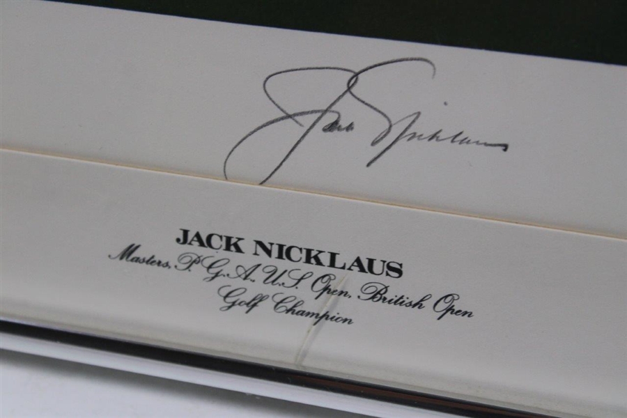 Jack Nicklaus Signed Ltd Ed Grand Slam Champion Ltd Ed Print 730/1000 - Framed JSA ALOA