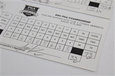 Faldo/Harrington/Sergio Signed 2002 PGA at Hazeltine Official Scorecards JSA ALOA