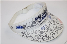 Multi-Signed MCI Classic 'Est. 1969' White Visor JSA ALOA