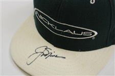 Jack Nicklaus Signed 'NICKLAUS' Dk Green/Khaki Air Bear Fitted Hat 7 1/4 PSA #AH07167