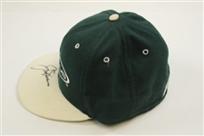 Jack Nicklaus Signed 'NICKLAUS' Dk Green/Khaki Air Bear Fitted Hat 7 1/4 PSA #AH07167