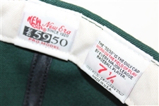 Jack Nicklaus Signed 'NICKLAUS' Dk Green/Khaki Air Bear Fitted Hat 7 1/4 PSA #AH07167