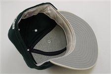 Jack Nicklaus Signed 'NICKLAUS' Dk Green/Khaki Air Bear Fitted Hat 7 1/4 PSA #AH07167