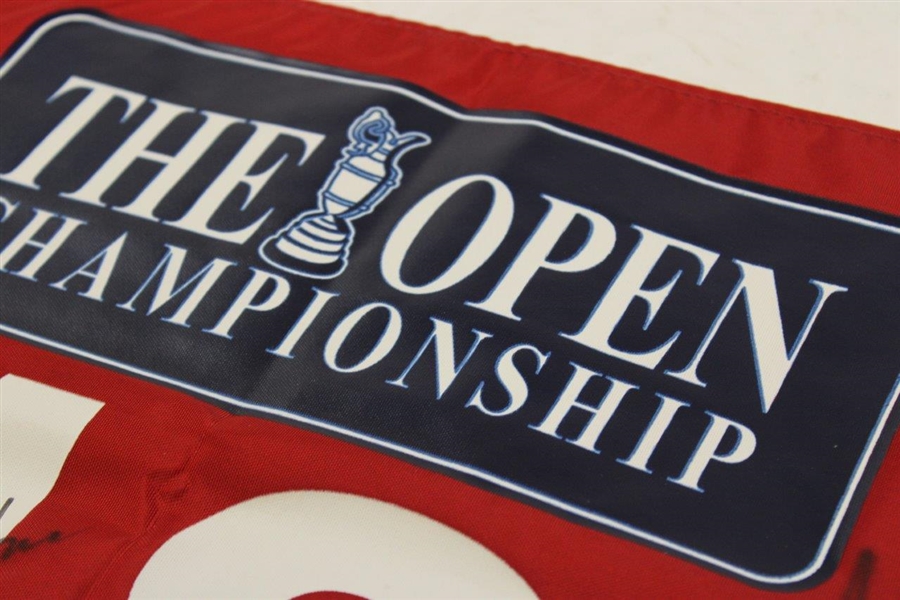 Big 3' Palmer, Nicklaus & Player Plus Watson Signed 2000 The Open at St. Andrews Red Flag JSA ALOA