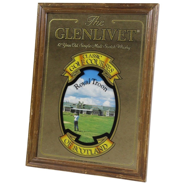 The Glenlivet Classic Golf Courses of Scotland 'Royal Troon' Bar Mirror - Framed