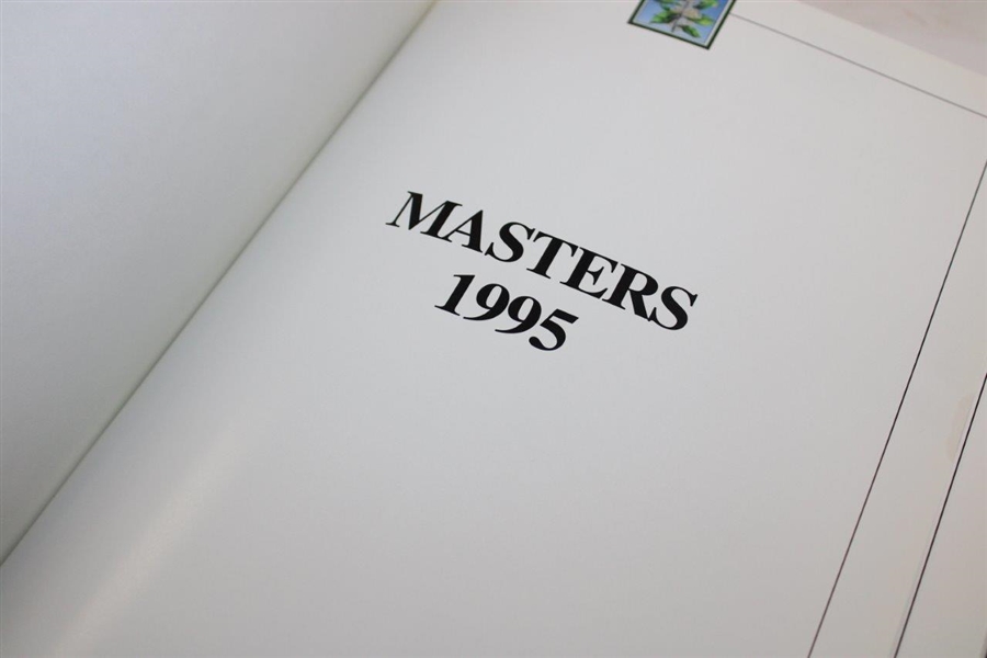 1995, 2000 & 2002 Masters Green Annual Books - Tiger Debut, Singh Win & Tiger Win