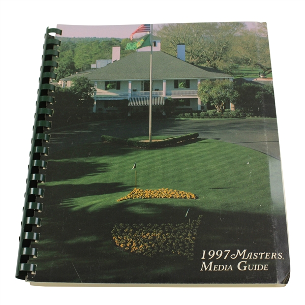 1997 Masters Tournament Official Spiral Media Guide Book - Tiger Woods Winner