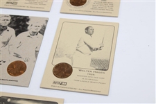 Eight (8) Penny Golf Cards - Jones, Hagen, Tiger, Hogan, Armour, Palmer/Nicklaus & Nelson(x2)