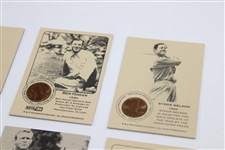 Eight (8) Penny Golf Cards - Jones, Hagen, Tiger, Hogan, Armour, Palmer/Nicklaus & Nelson(x2)