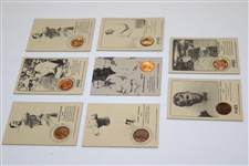 Eight (8) Penny Golf Cards - Jones, Hagen, Tiger, Hogan, Armour, Palmer/Nicklaus & Nelson(x2)