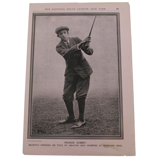 The National Police Gazette Francis Ouimet Poster