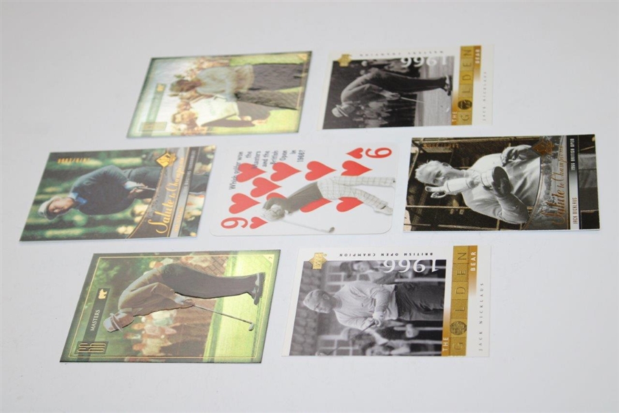 Seven (7) Jack Nicklaus Golf Cards - Salute to Champions, The Golden Bear & others