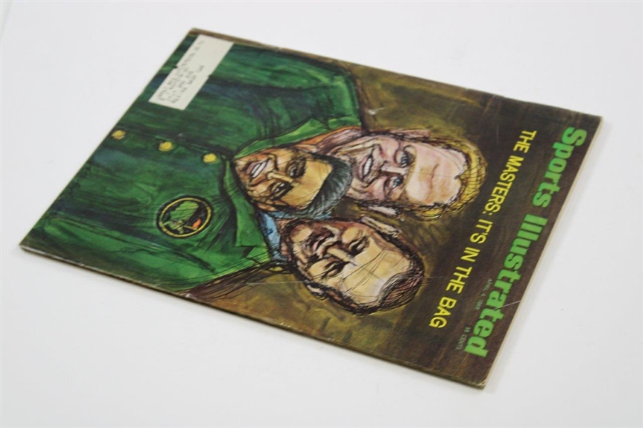 1966 Sports Illustrated 'The Masters: It's In The Bag' Magazine with Big 3 Cover