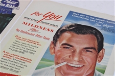 Ben Hogan Chesterfield & Pabst Blue Ribbon Ads with 'Follow Through' Sheet Music