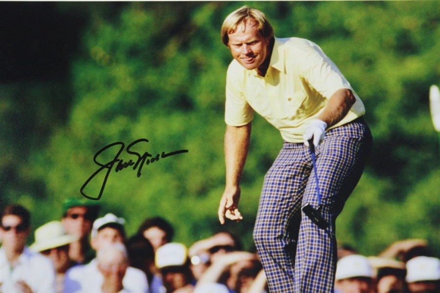 Jack Nicklaus Signed Photo at 1986 Masters Birdie On 17 with Letter - JSA ALOA