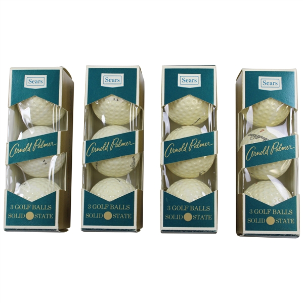 Four (4) Sleeves of Sears Arnold Palmer Solid State Golf Balls