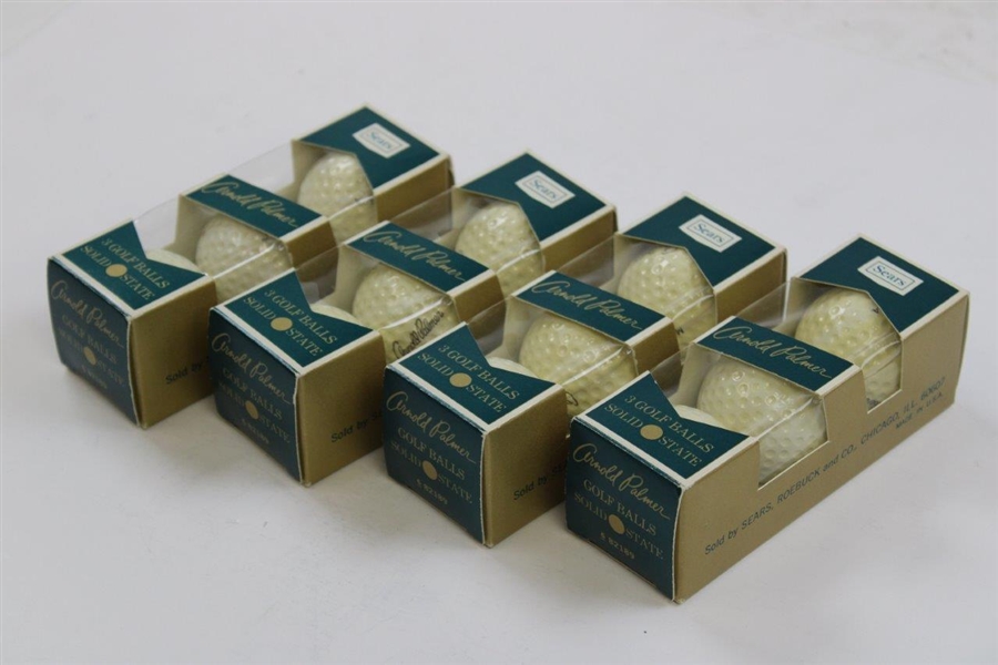 Four (4) Sleeves of Sears Arnold Palmer Solid State Golf Balls