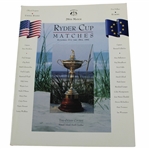 1991 The Ryder Cup at Kiawah Island The Ocean Course Official Program