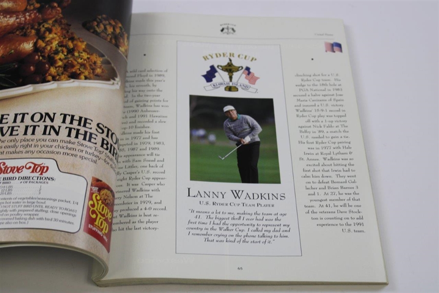 1991 The Ryder Cup at Kiawah Island The Ocean Course Official Program