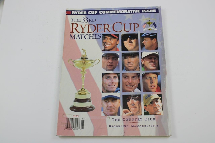 Two (2) 1999 Ryder Cup Programs - Official & Commemorative