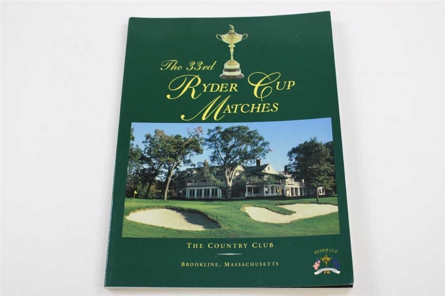 Two (2) 1999 Ryder Cup Programs - Official & Commemorative
