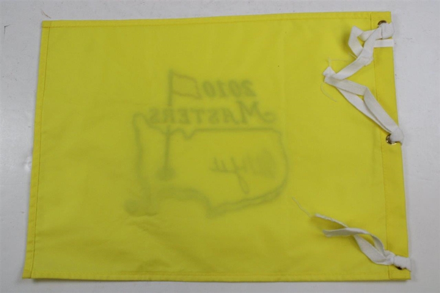 Phil Mickelson Signed 2010 Masters Embroidered Flag JSA ALOA