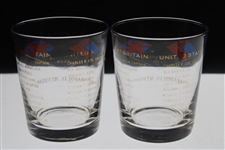 1957 Walker Cup at Minikahda Club Glasses w/Both Team Members - Set of Four (4)