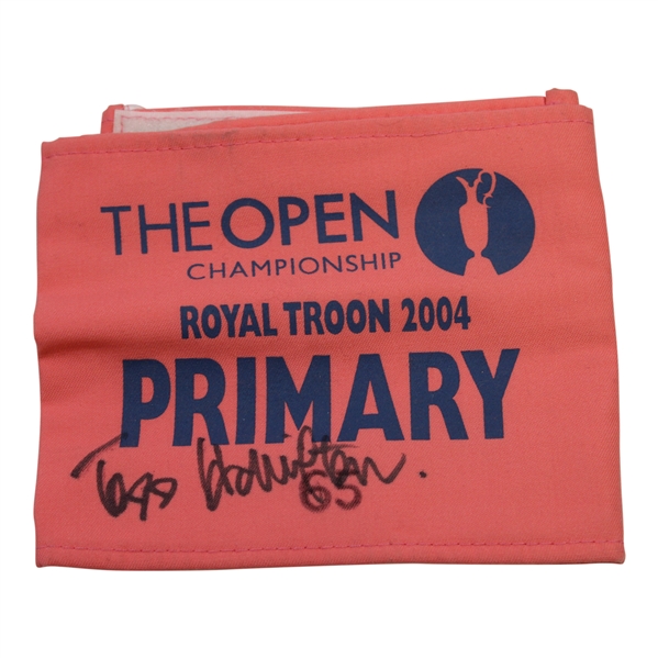 Todd Hamilton Signed 2004 OPEN at Royal Troon Primary Arm Band #65 JSA ALOA