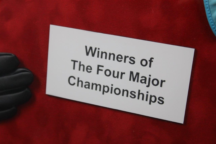Palmer, Littler, Beem & Singh Signed Golf Gloves Display - Misc. Major Champs - Framed JSA ALOA