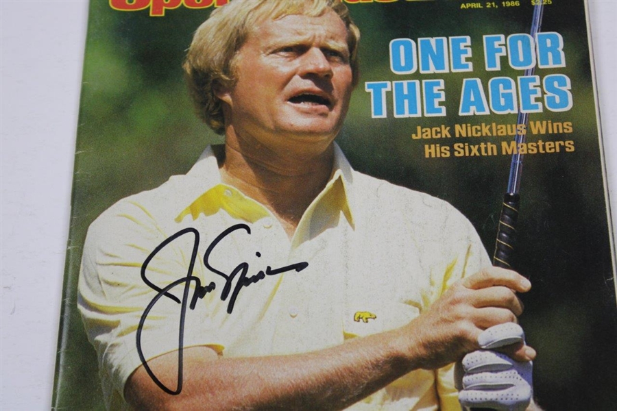 Jack Nicklaus Signed 1986 Sports Illustrated Masters Magazine JSA ALOA