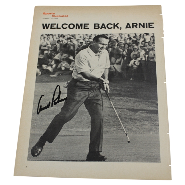 Arnold Palmer Signed Sports Illustrated Page JSA ALOA