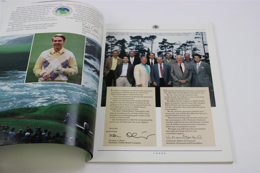 Peanuts Creator Charles Schulz Signed AT&T Pebble Beach Pro-Am Program JSA ALOA