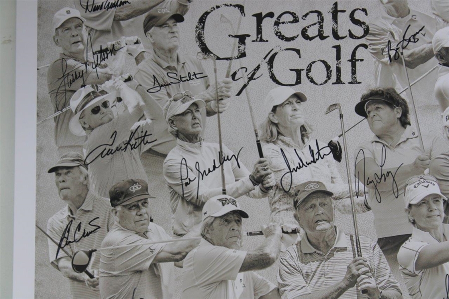 Nicklaus, Player, Trevino & Others Signed 2023 3M Greats of Golf Poster - Matted JSA ALOA