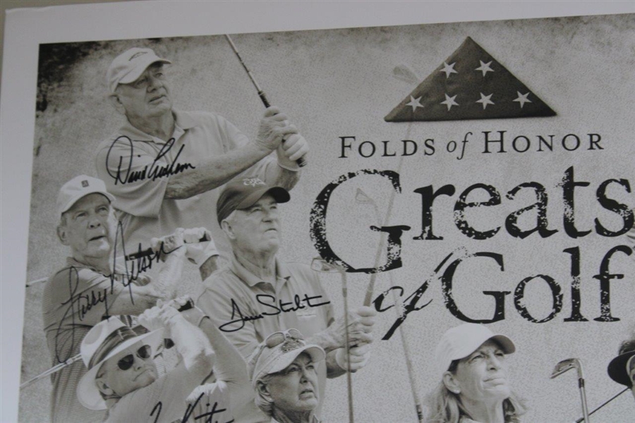 Nicklaus, Player, Trevino & Others Signed 2023 3M Greats of Golf Poster - Matted JSA ALOA
