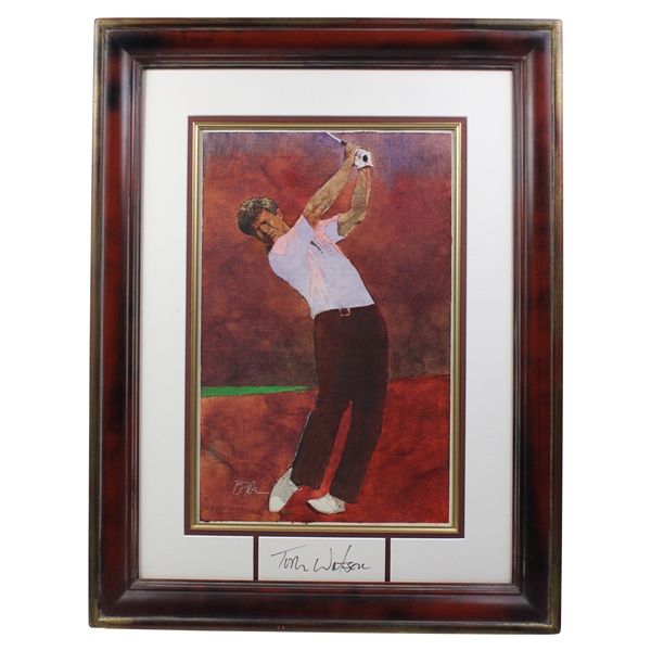 Original Bart Forbes Tom Watson Arwork "Golfs Greatest Card Set" w/Signed Matting JSA ALOA