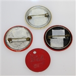 1953, 1954, 1959(x2) Carling Open Golf Tournament Contestant Badges