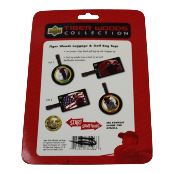 Tiger Woods Upper Deck Collection Luggage & Golf Bag Tags in Original Unopened Box