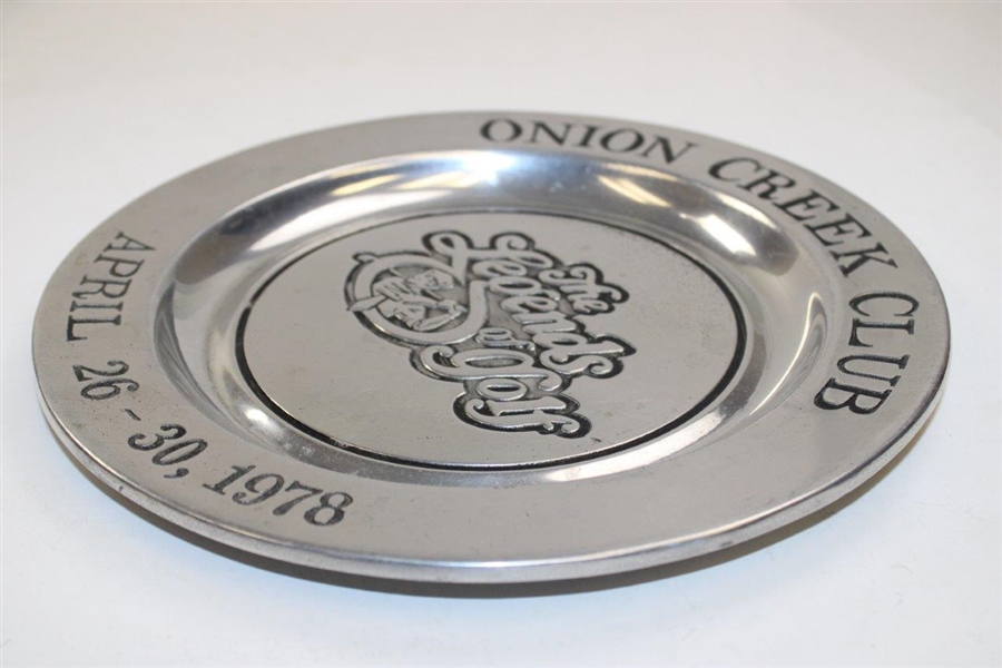 1978 The Legends Of Golf Onion Creek Club Pewter Plate