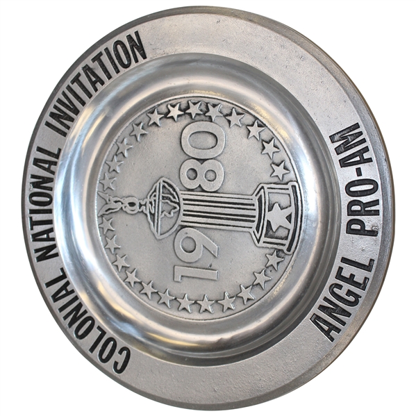 1980 Colonial National Invitational Angel Pro-Am Pewter Plate