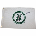 Mike Reid Signed 66th Senior PGA Championship at Lauerl Valley Embroidered Flag JSA ALOA
