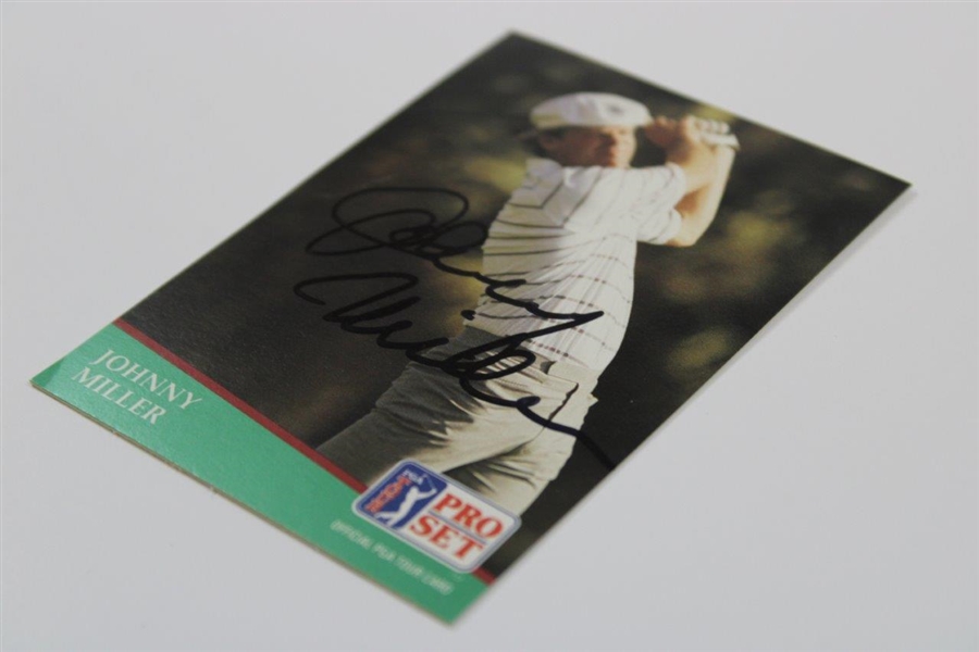 Johnny Miller Signed 1991 PGA Pro Set Card JSA ALOA