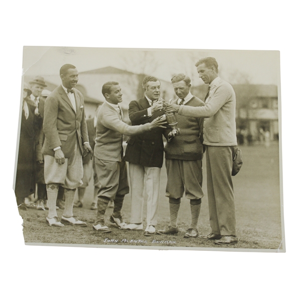 1923 Hagen, Sarazen, Hutchison & Barnes with Claret Jug Photo 