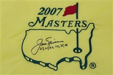Jack Nicklaus Signed 2007 Masters Embroidered Flag with Years Won JSA ALOA